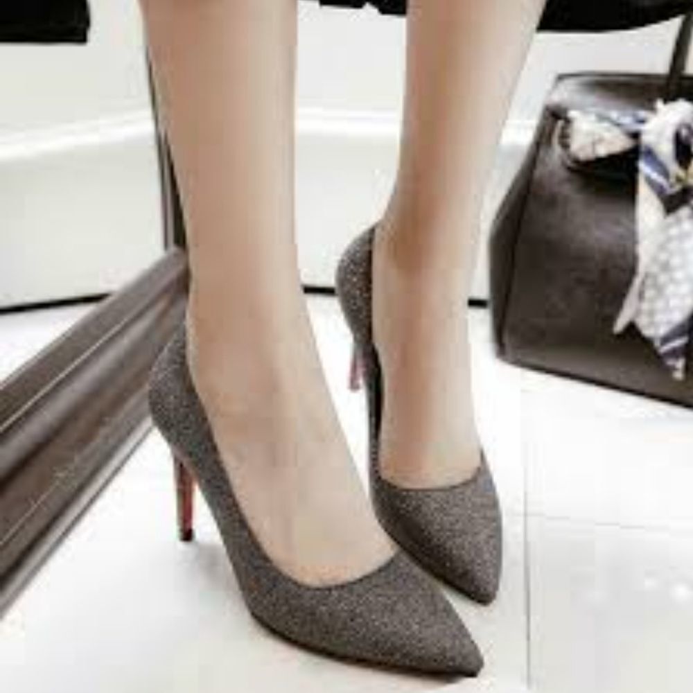 BRAND NEW RAMPAGE POINTED TOE SEQUINS HIGH HEEL STILETTOS WOMEN"S SHOE